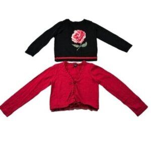 Baby GAP | Kid's Girl Red & Black Sweater Bundle of 2 Size 4T